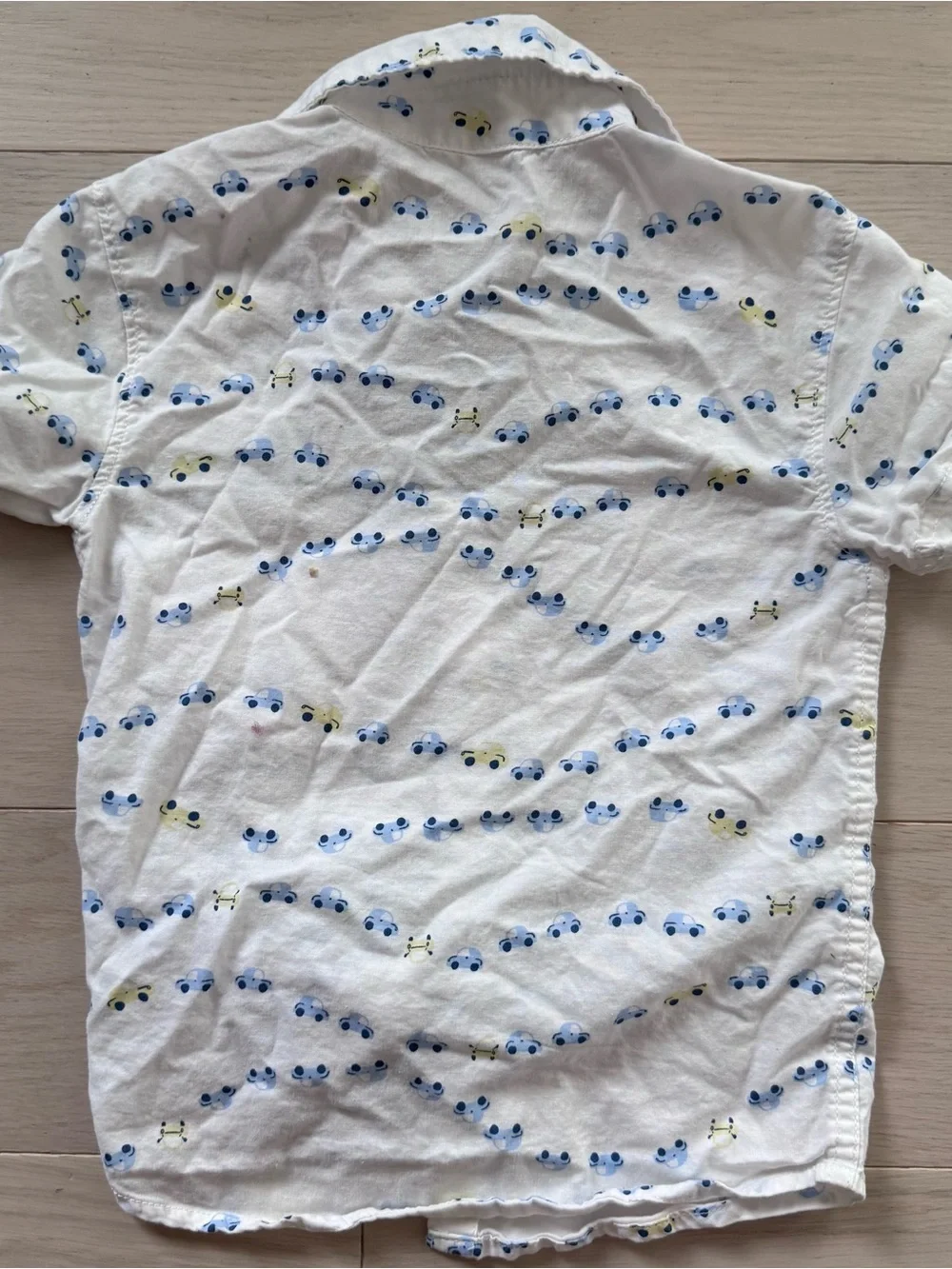 Carters White Short-Sleeve Button-Down Shirt 3T
